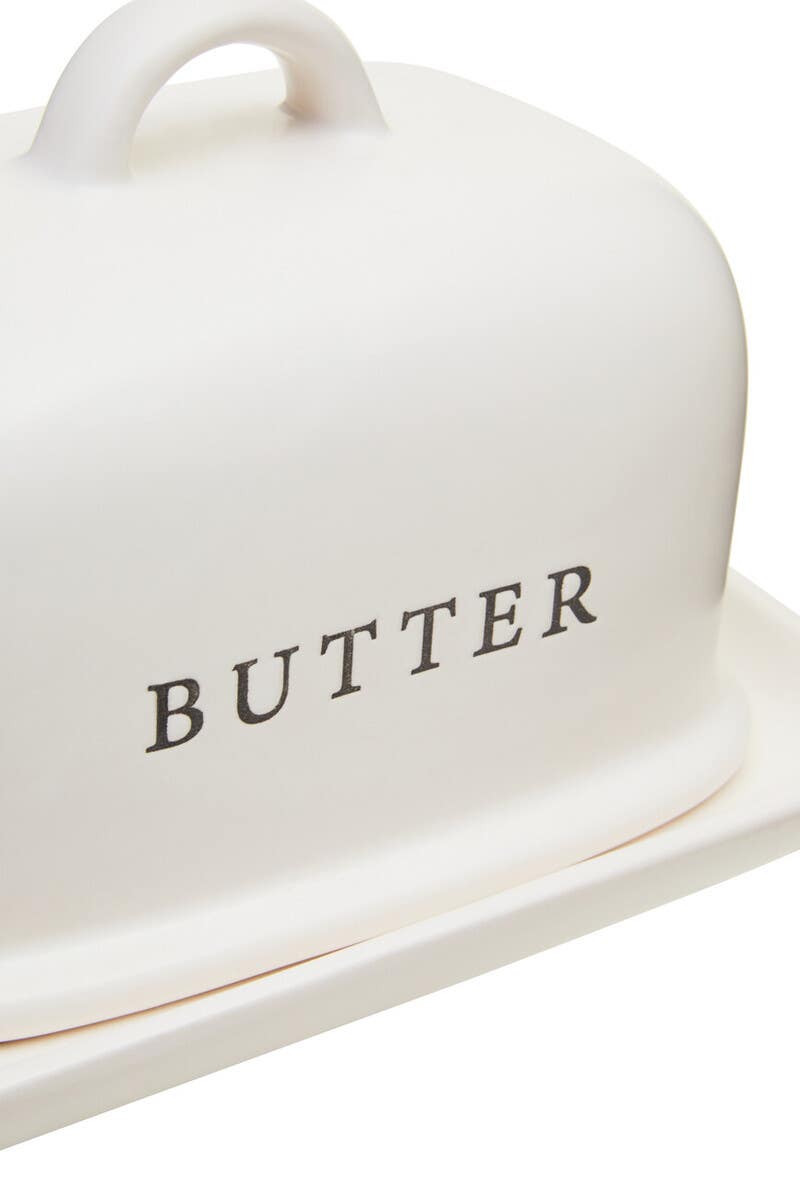 Farmhouse Cream Large Butter Dish