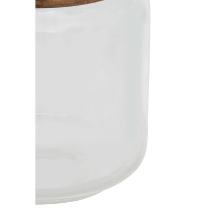 Freska Glass Storage Jar with Acacia Wood Lid 700ml