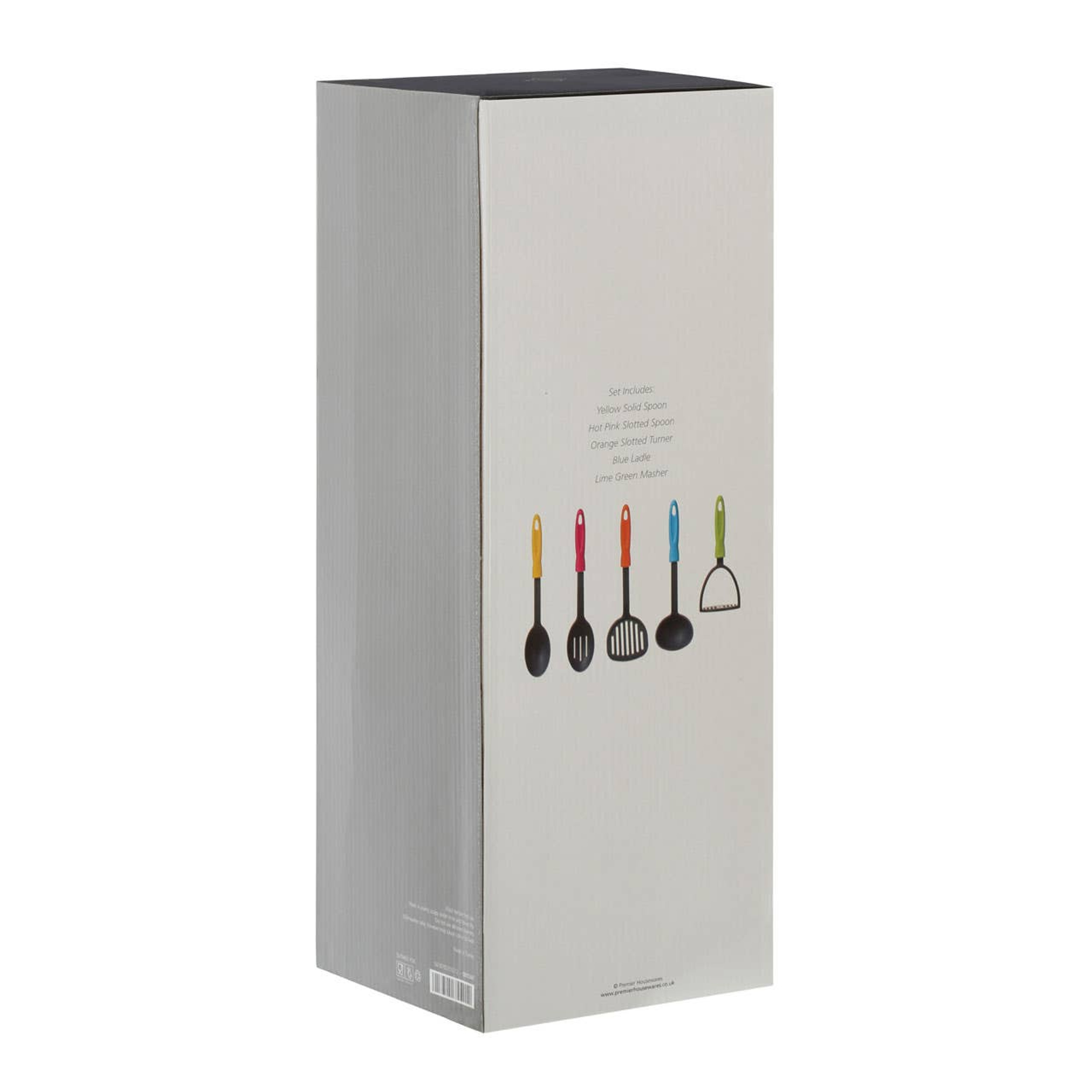 Cook Nook Tyri 5pc Grey Nylon Kitchen Tool Set