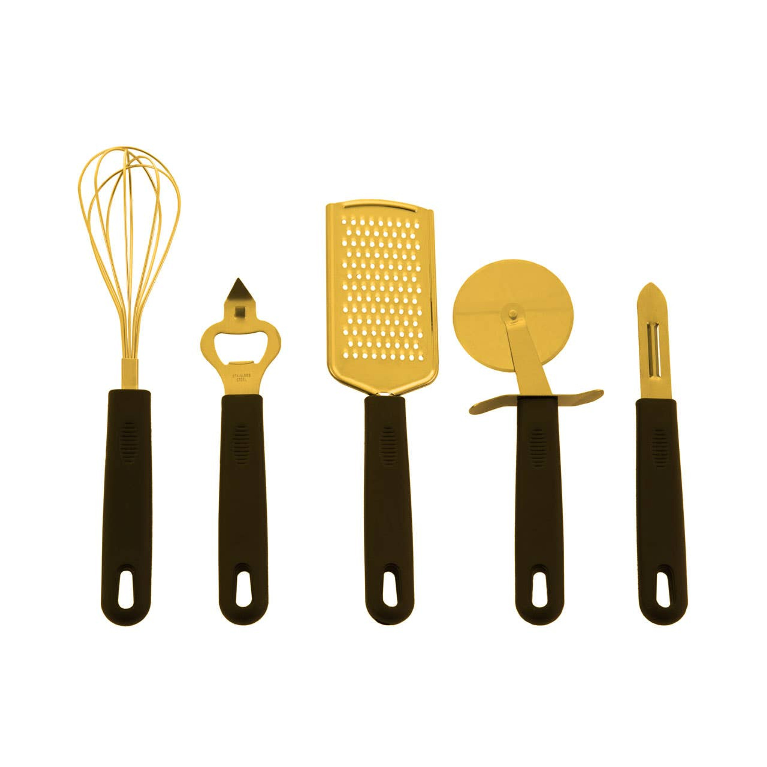 Cook Nook Zing Five Piece Light Gold Kitchen Gadget Set