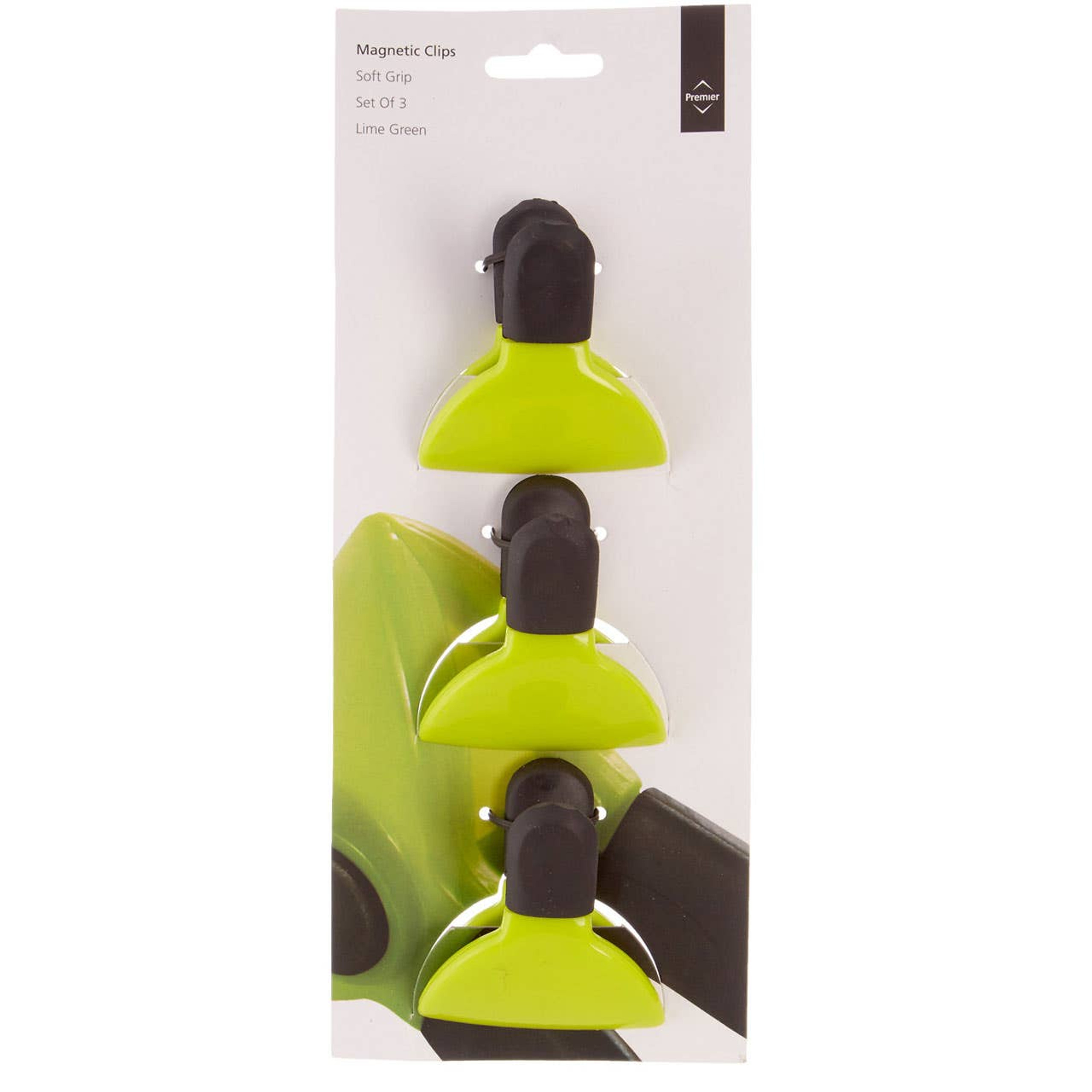 Cook Nook Set Of Three Lime Green Magnetic Clips