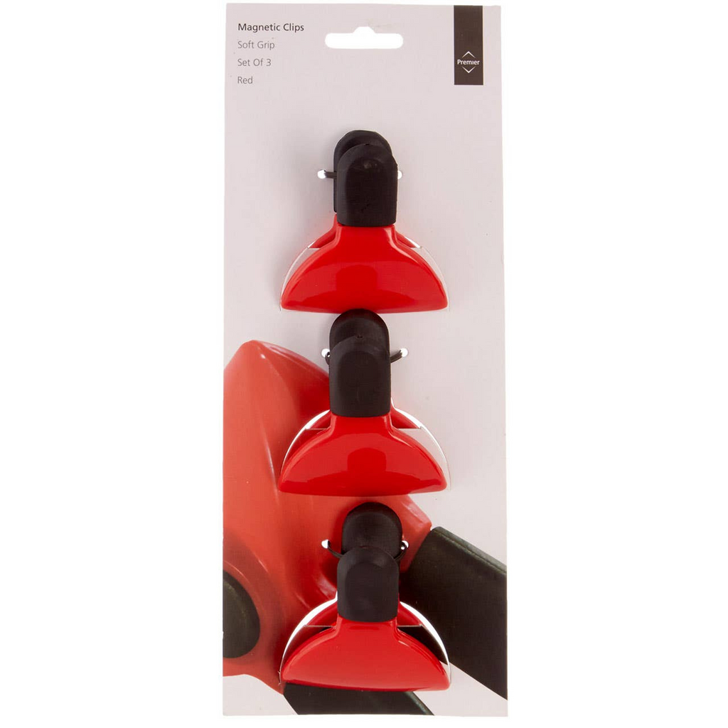 Cook Nook Tyri Set Of Three Red Magnetic Clips