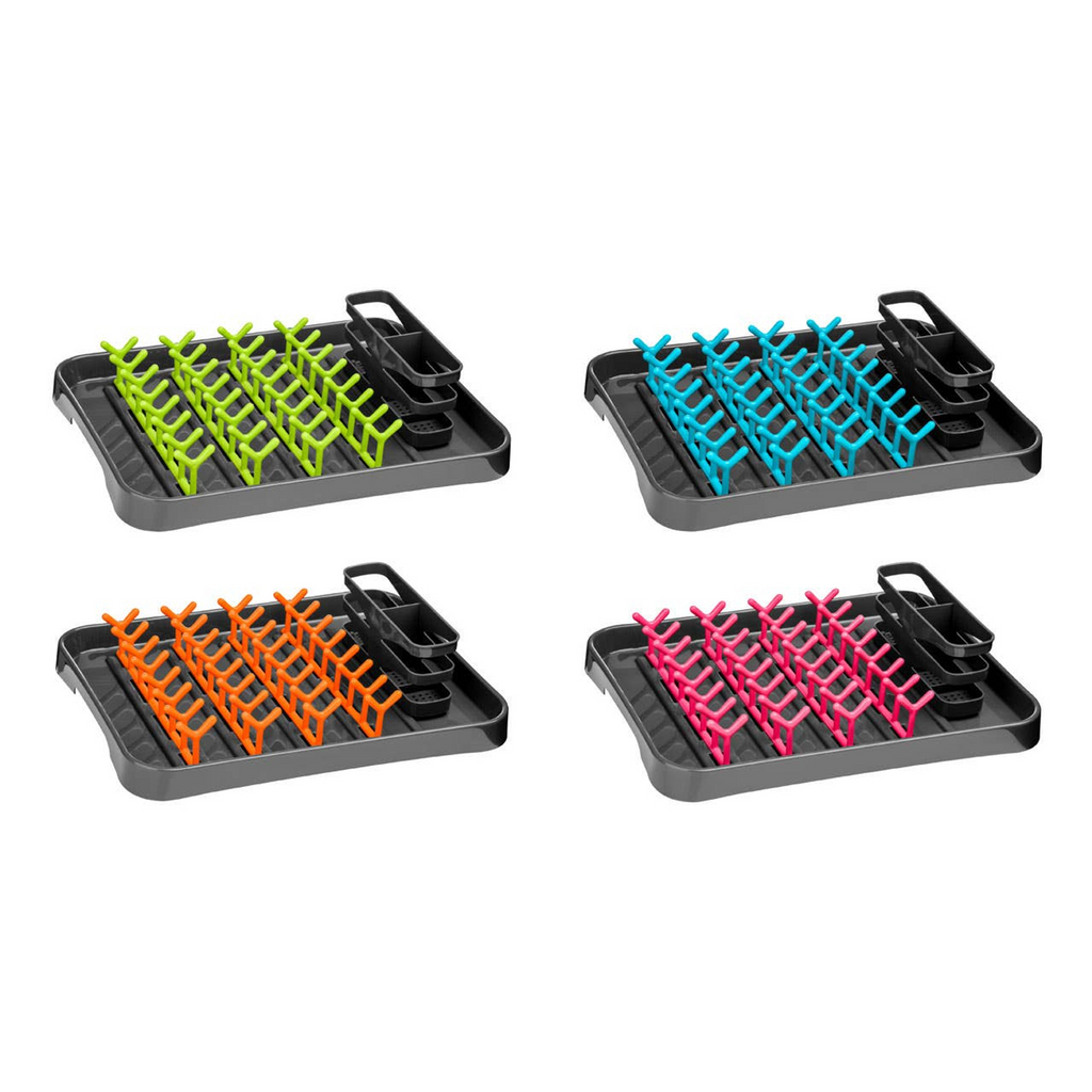 Cook Nook Laurie Grey and Hot Pink Dish Drainer