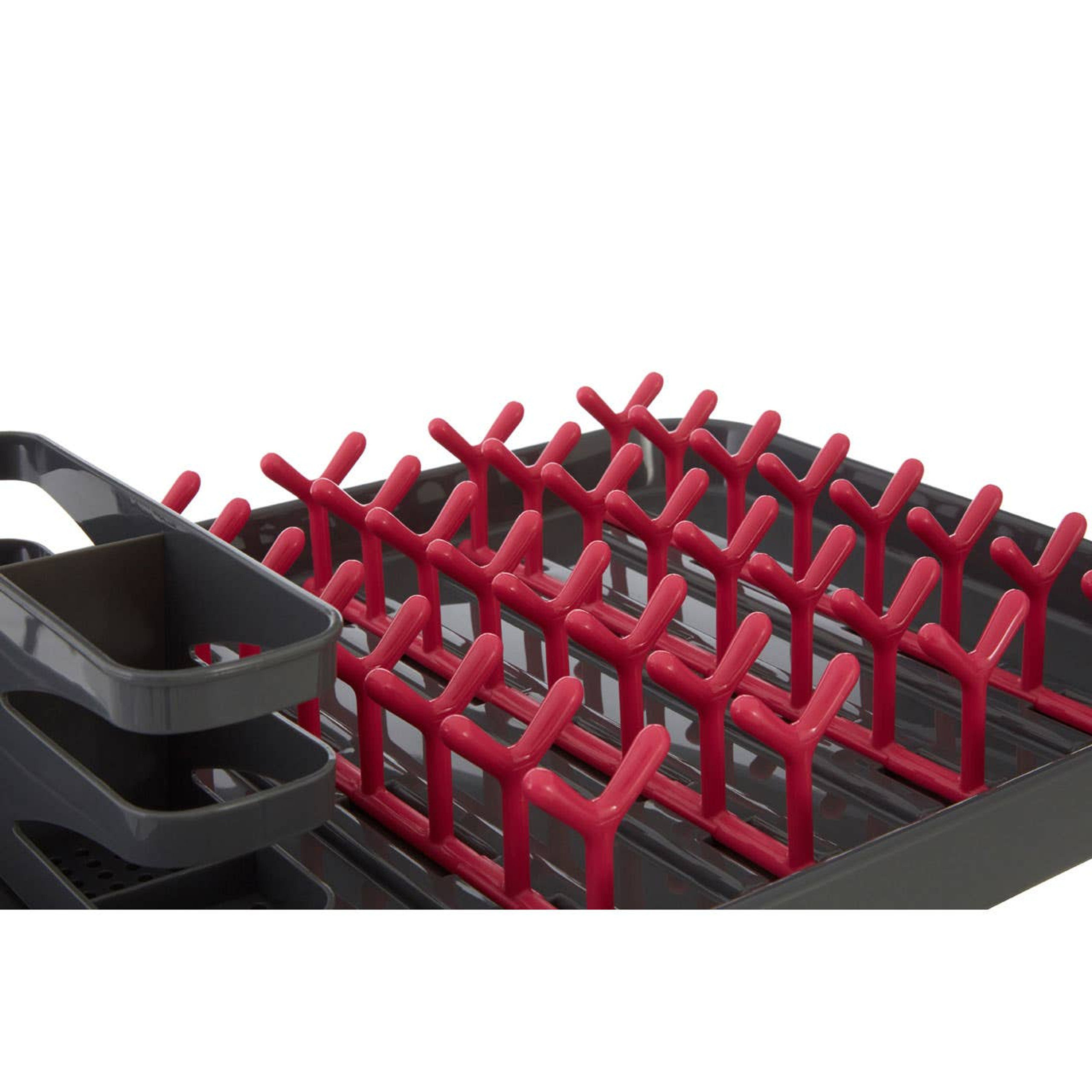 Cook Nook Laurie Grey and Hot Pink Dish Drainer