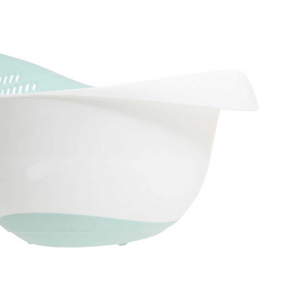 Cook Nook Elon Green And White 4 Liter Strainer