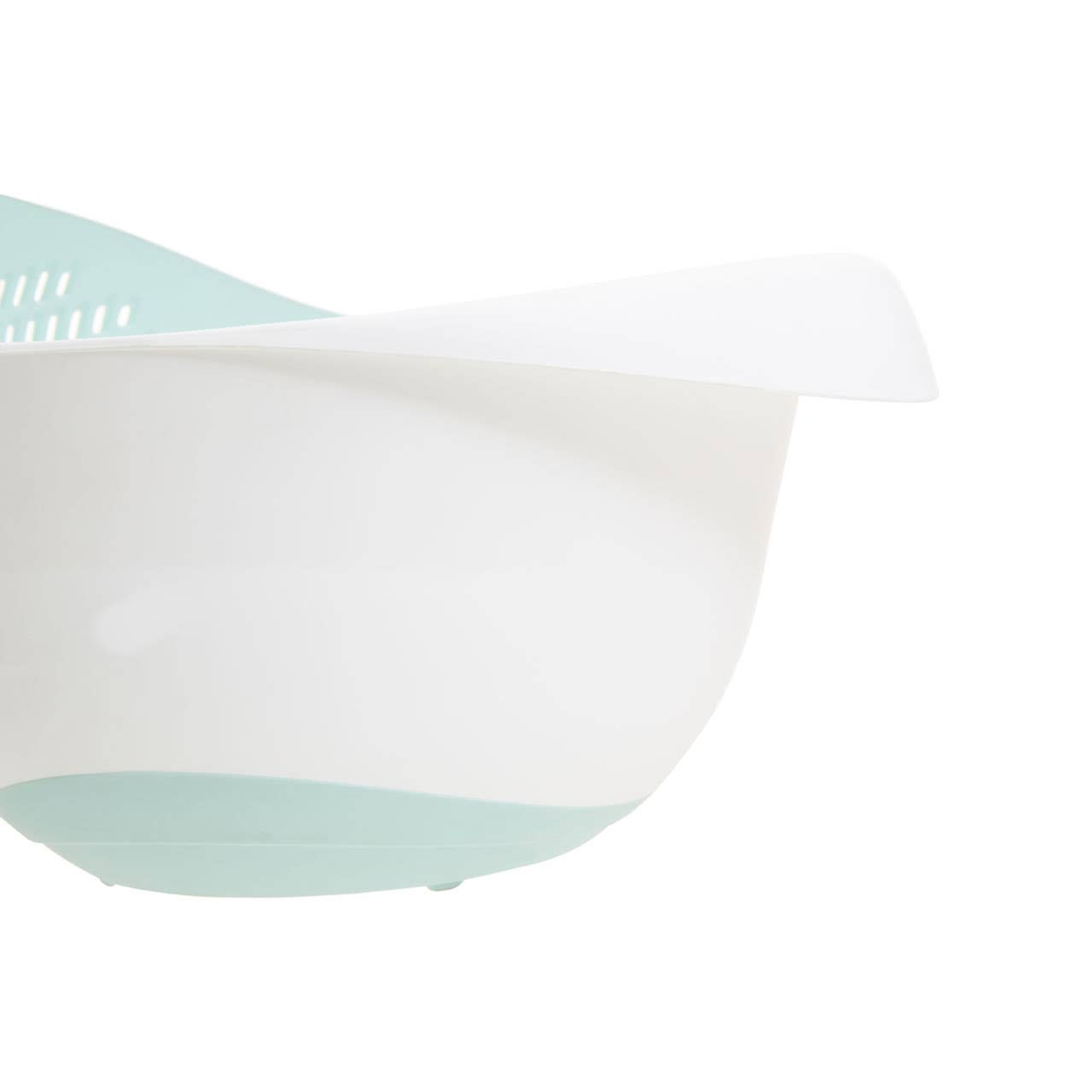 Cook Nook Elon Green And White 4 Liter Strainer