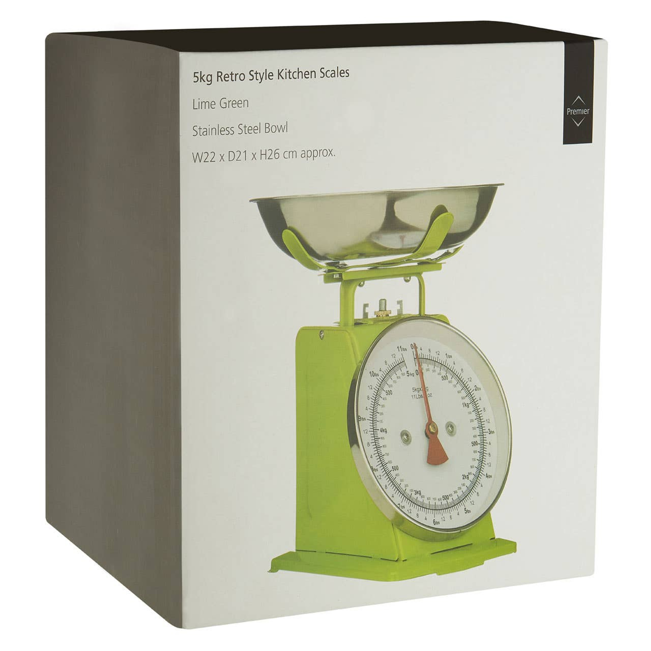 Cook Nook Olivier 5kg Lime Green Retro Kitchen Scale