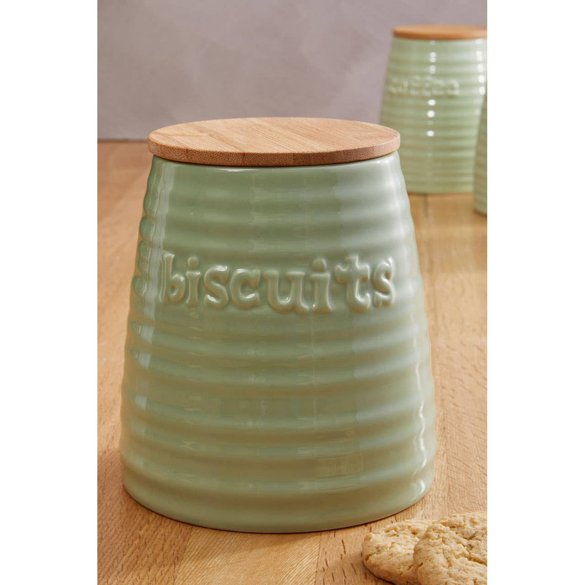 Winnie Green Dolomite Biscuit Canister