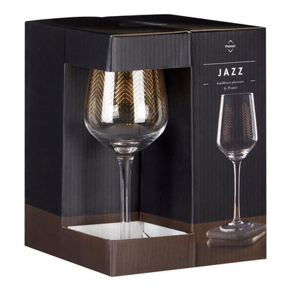 Set Of Four Jazz Wine Glasses