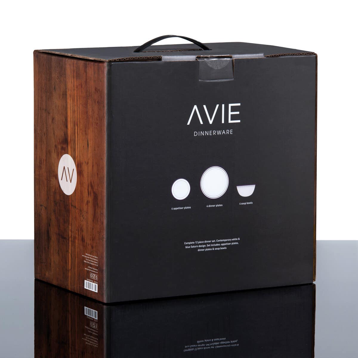 Avie  Saturn 12 Piece Blue Dinner Set
