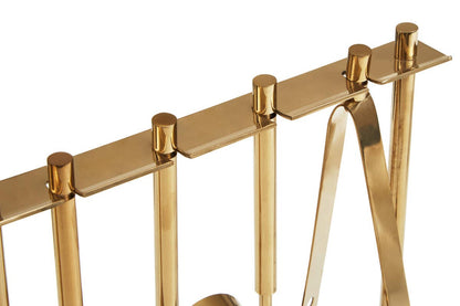 Omari Marble And Gold Finish Bar Tool Stand