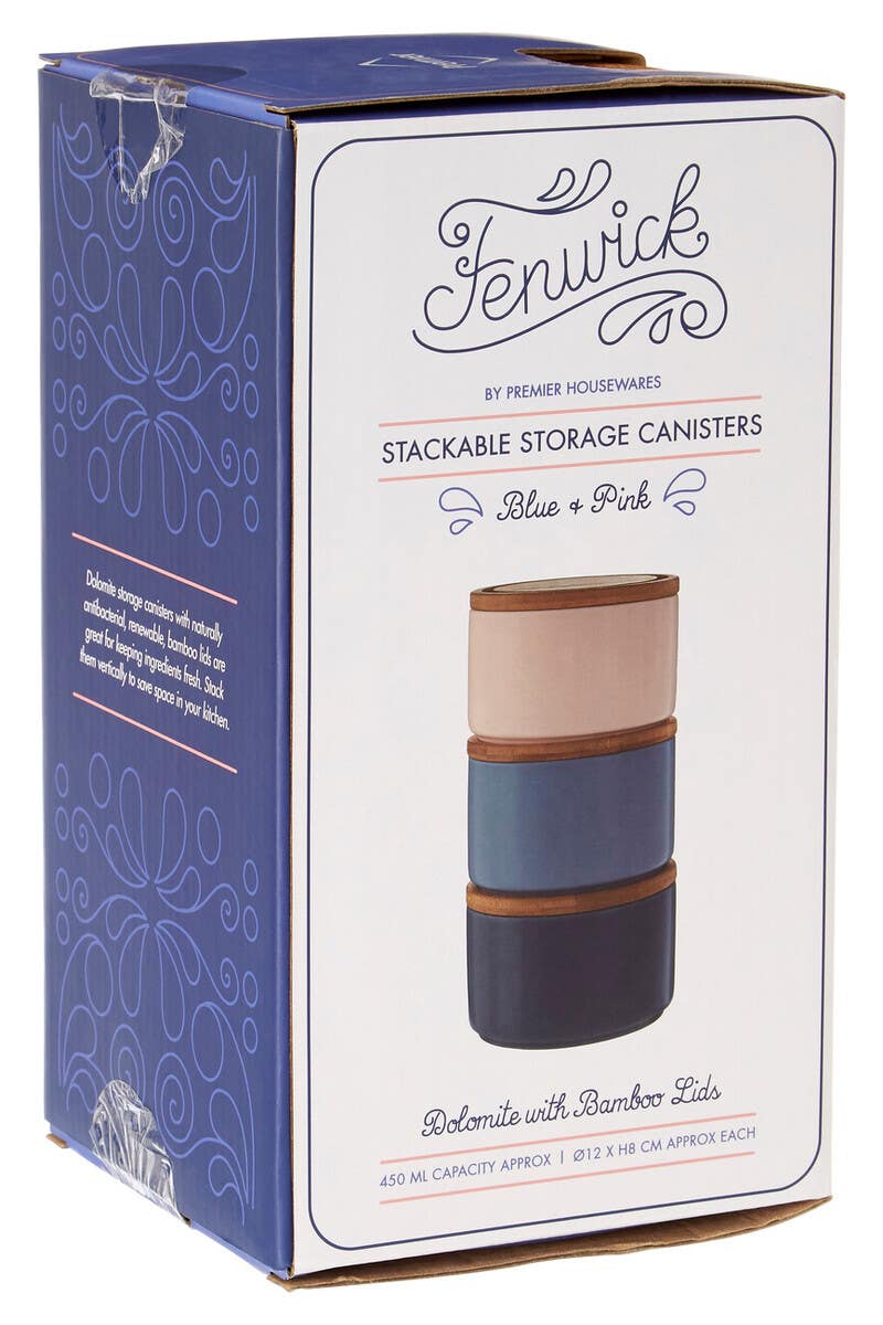 Fenwick Set of 3 Stacking Canisters