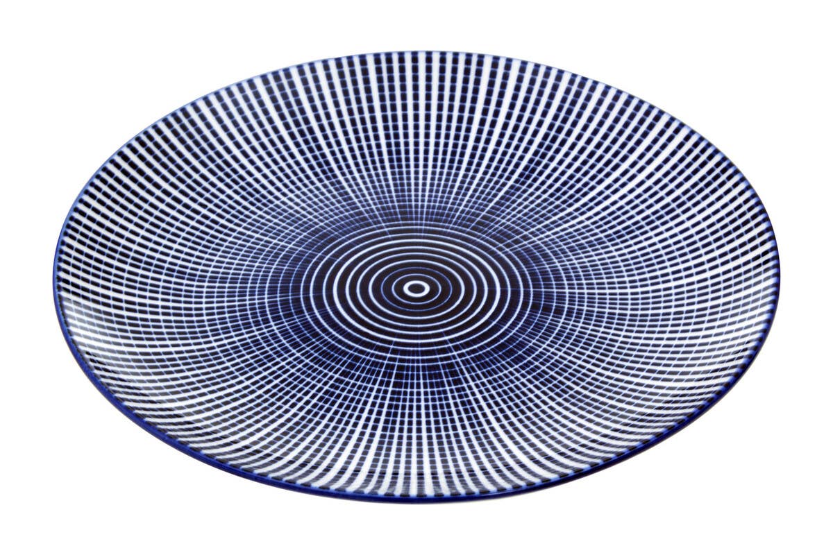 Maya 12 Piece Blue And White Dinner Set