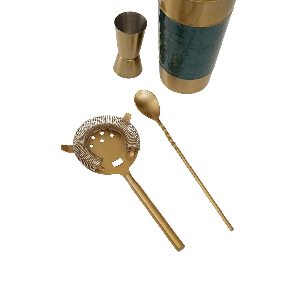 Carolina Green Enamel 4 Piece Cocktail Set