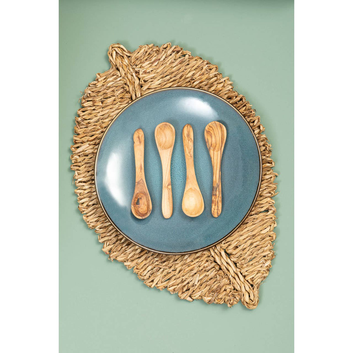 Kora Set Of 4 Small Olive Wood Spoons