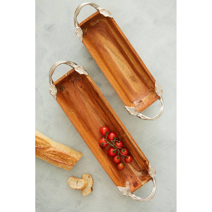 Vine Acacia Wood Small Rectangular Serving Dish