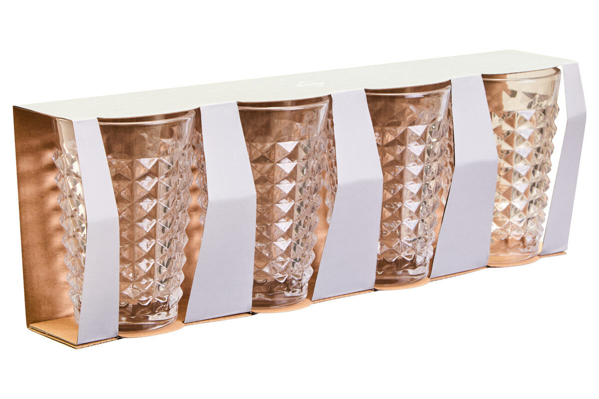 Set Of Four Pyramid Hi Ball Glasses