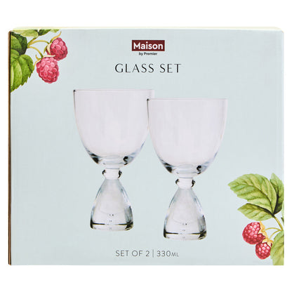 Mila Set Of 2 Clear Cocktail Glasses