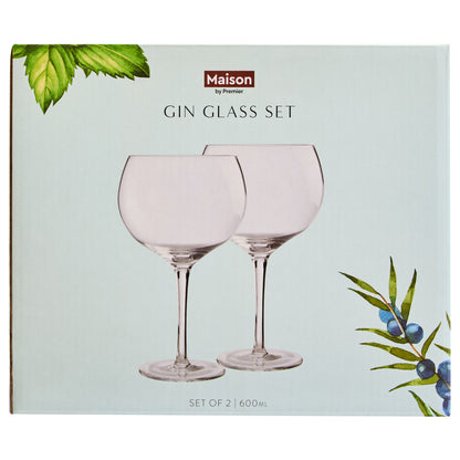 Mila Set Of 2 Clear Gin Glasses