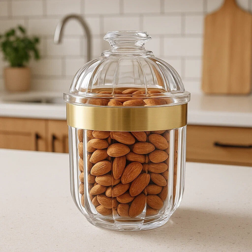 Guan Small Gold Acrylic Storage Jar