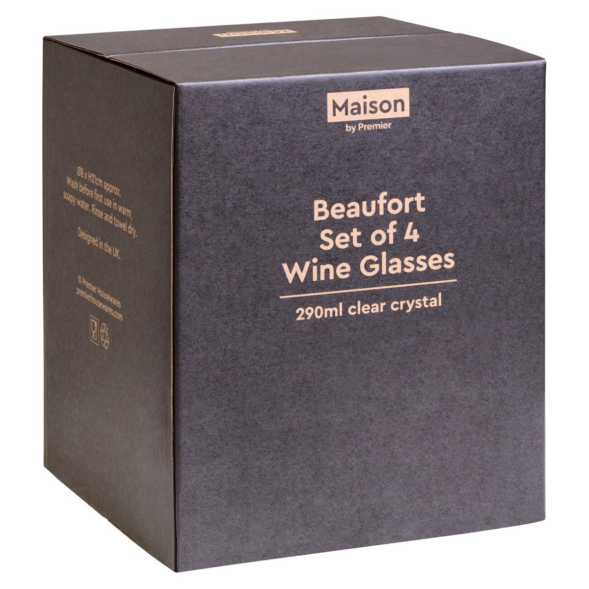 Beaufort Crystal Wine Glasses Set of Four