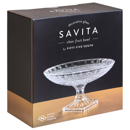 Savita Pedestal Glass Fruit Bowl