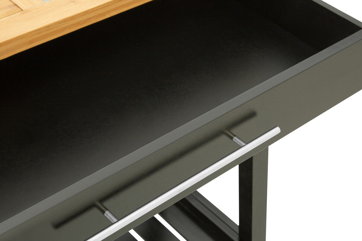 Harlow Glenn Wide Kitchen Trolley with Granite Top
