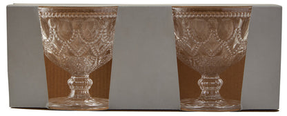 Fleur Set Of Two Clear Glass Sundae Dishes