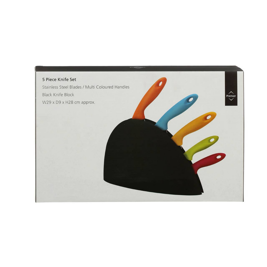 Cook Nook Tyri 5pc Colour Handles Stainless Steel Blade Knife Set