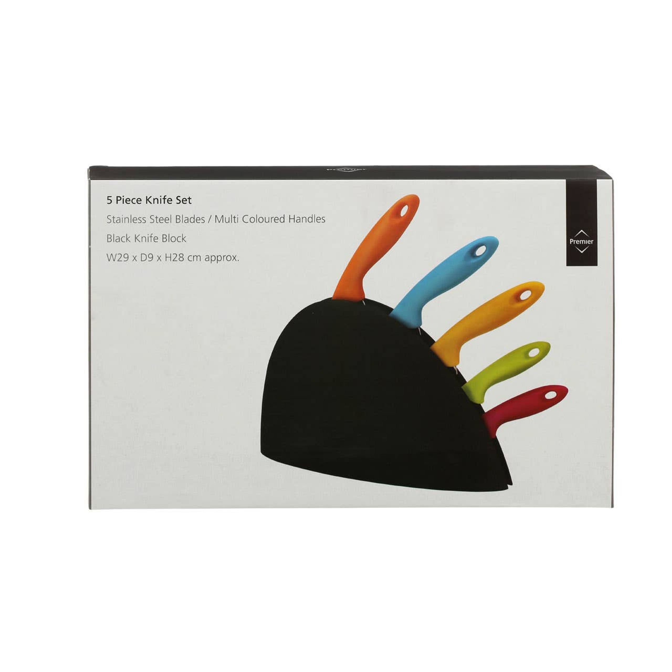 Cook Nook Tyri 5pc Colour Handles Stainless Steel Blade Knife Set