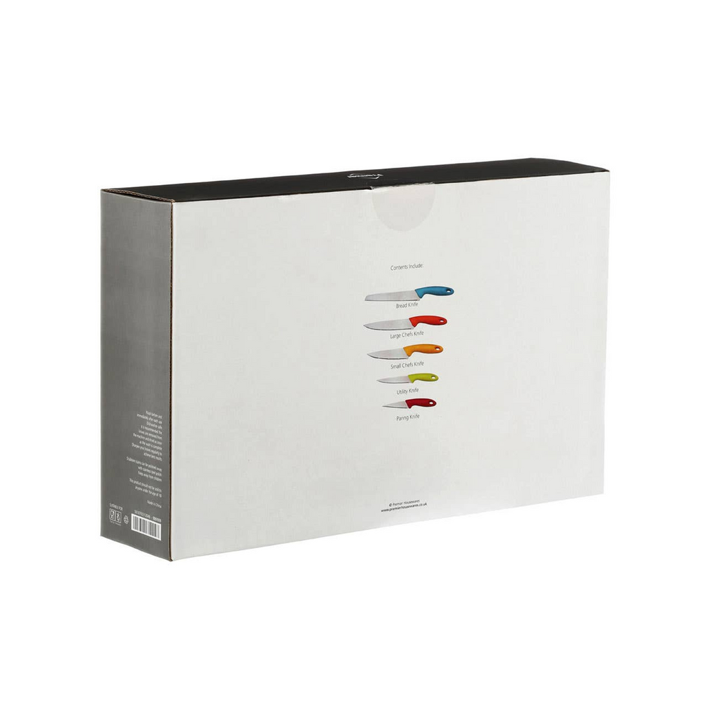 Cook Nook Tyri 5pc Colour Handles Stainless Steel Blade Knife Set