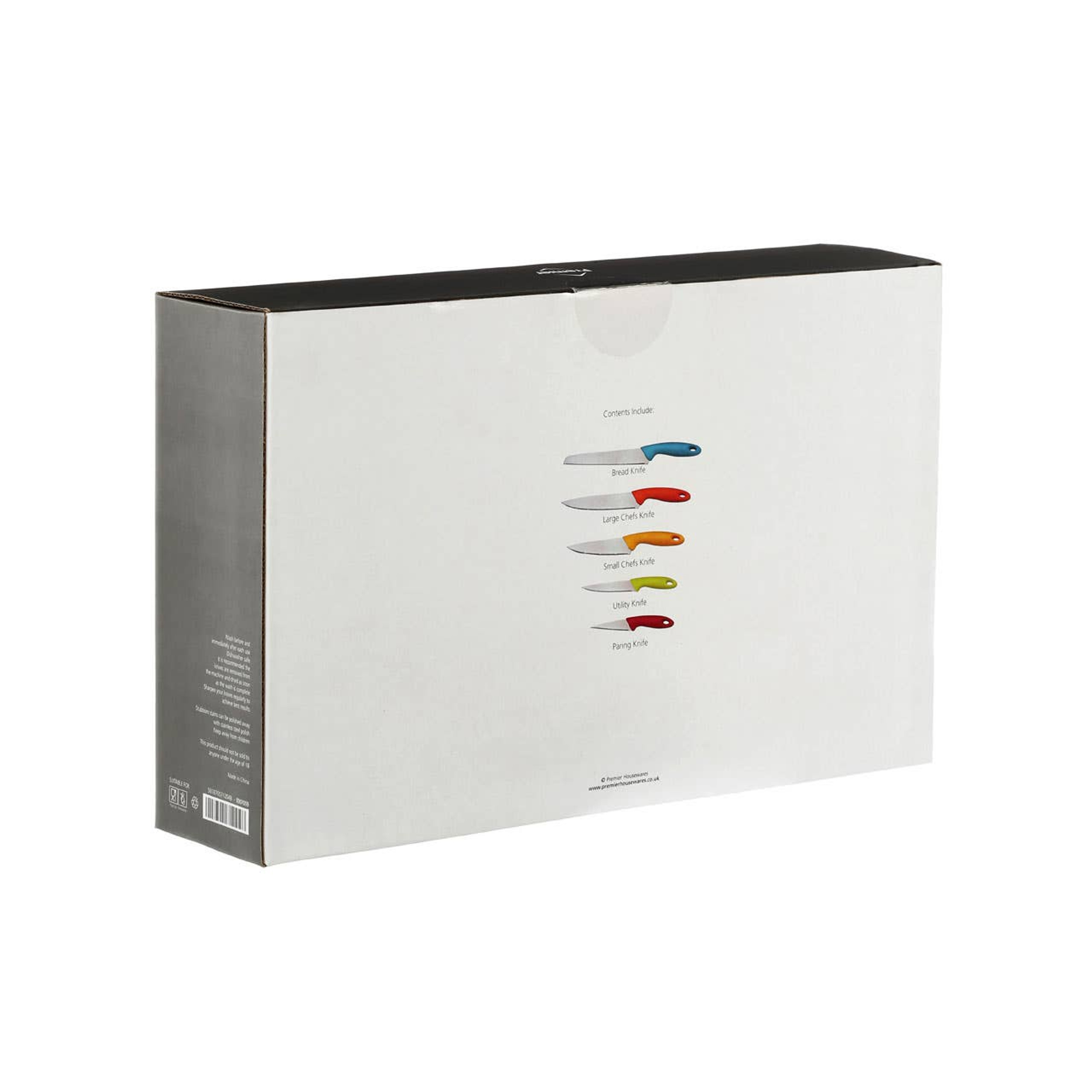 Cook Nook Tyri 5pc Colour Handles Stainless Steel Blade Knife Set