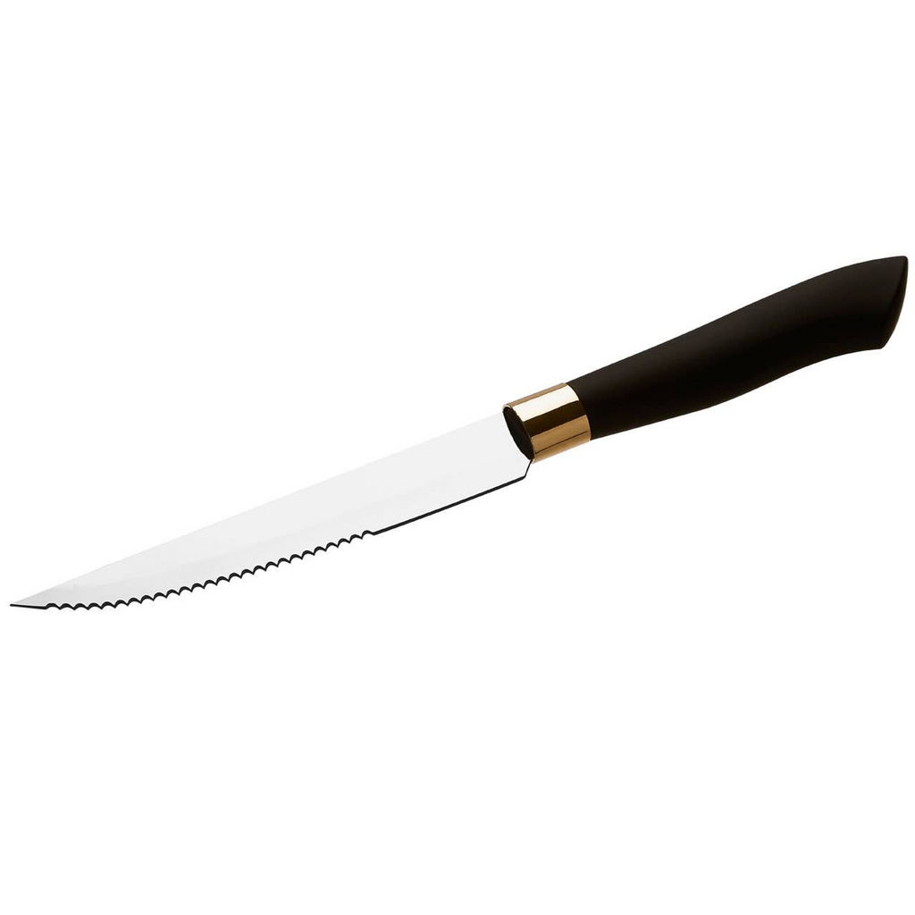 Cook Nook Corsico 11 Piece Black and Gold Knife Set with Block