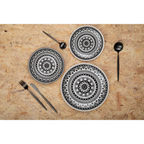 Cook Nook Modern Retro 16 Piece Matte Black Cutlery Set