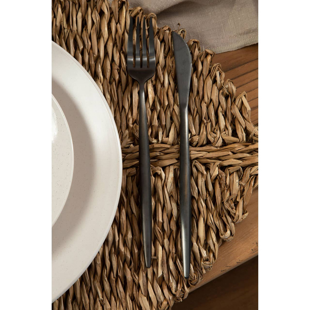 Cook Nook Modern Retro 16 Piece Matte Black Cutlery Set