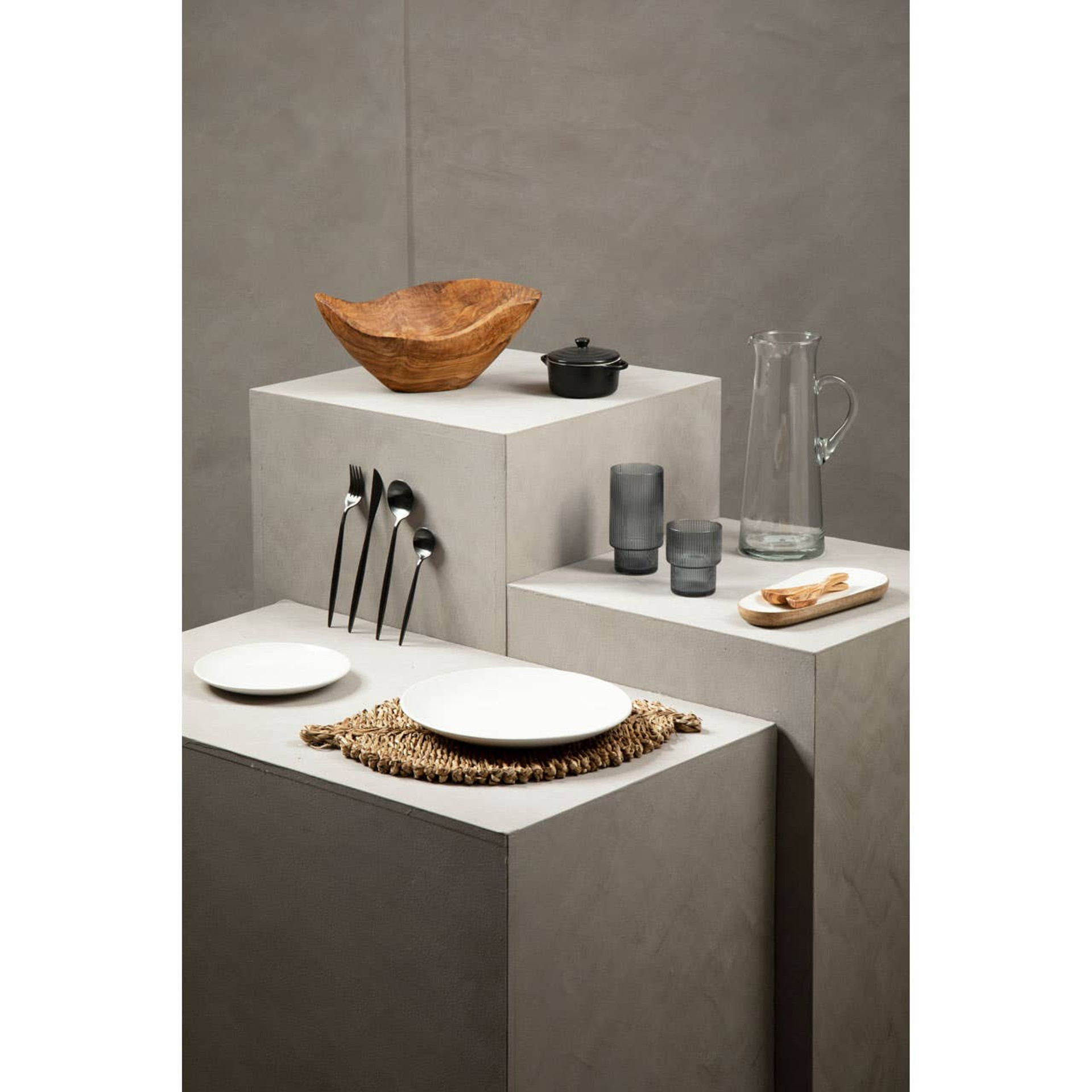 Cook Nook Modern Retro 16 Piece Matte Black Cutlery Set