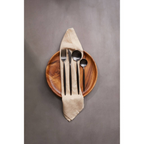 Cook Nook Modern Retro 16 Piece Matte Black Cutlery Set