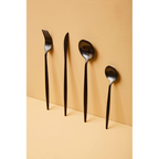 Cook Nook Modern Retro 16 Piece Matte Black Cutlery Set