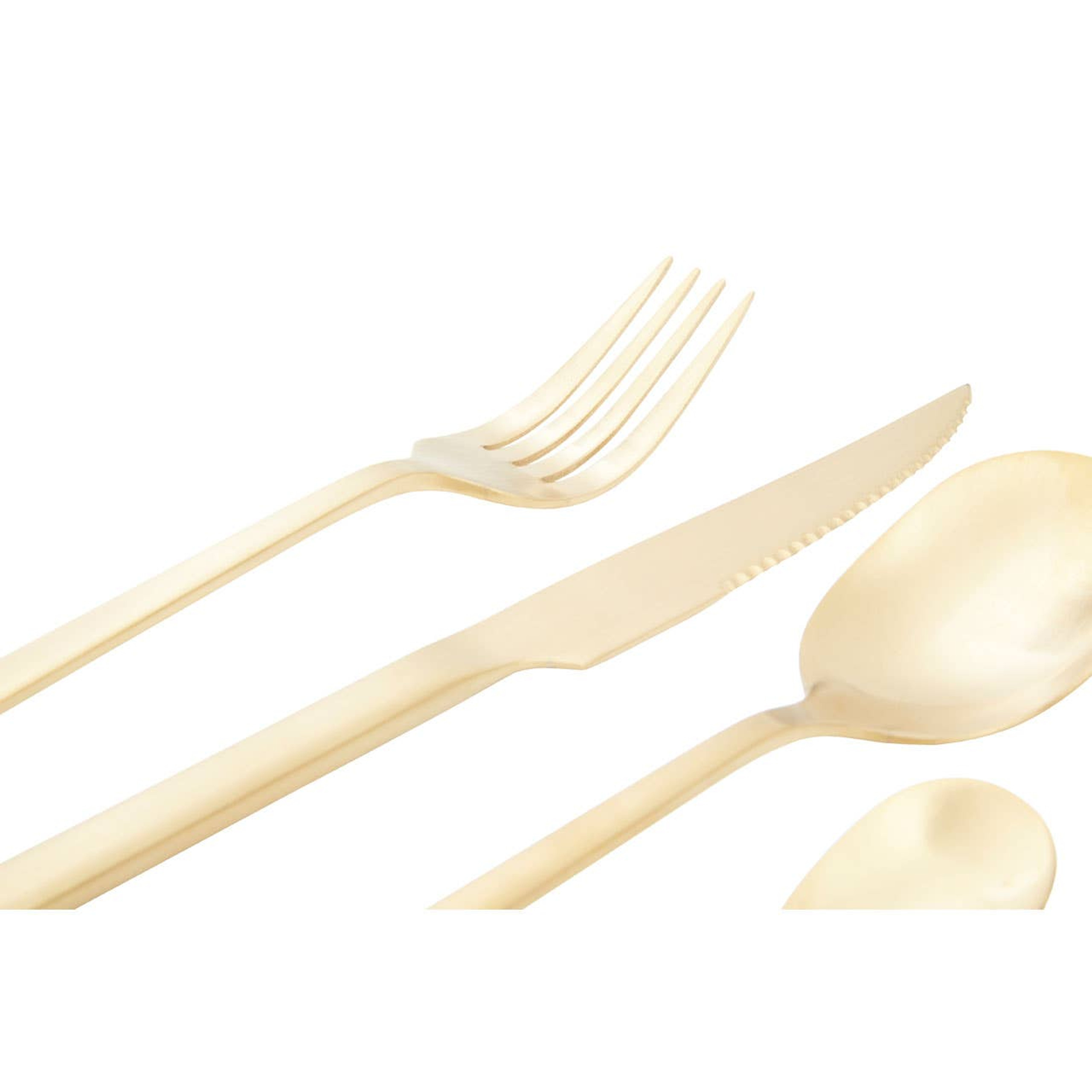 Cook Nook Avie 16 Piece Gold Finish Cutlery Set