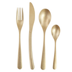 Cook Nook Avie 16 Piece Antique Gold Finish Cutlery Set