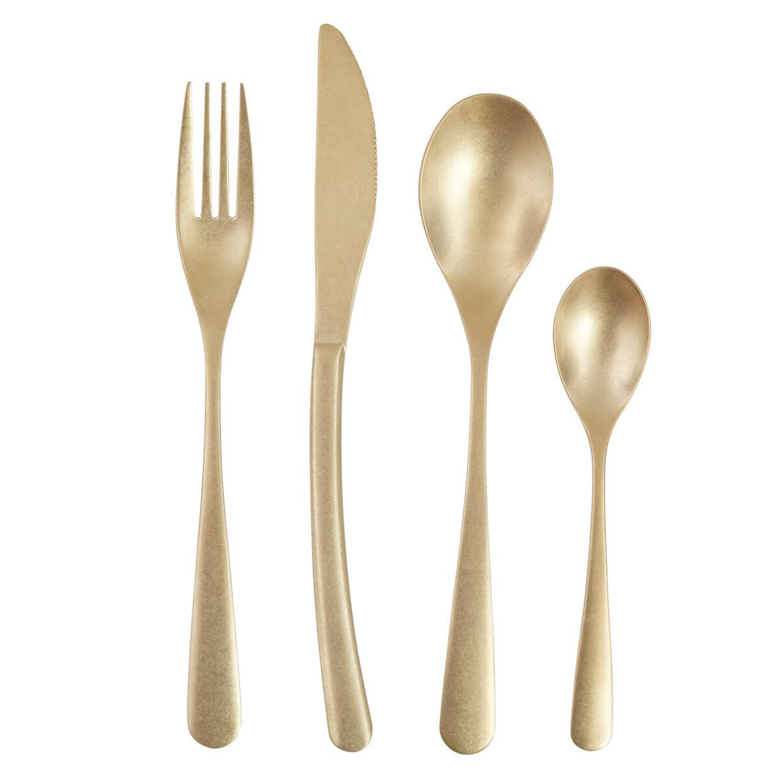Cook Nook Avie 16 Piece Antique Gold Finish Cutlery Set