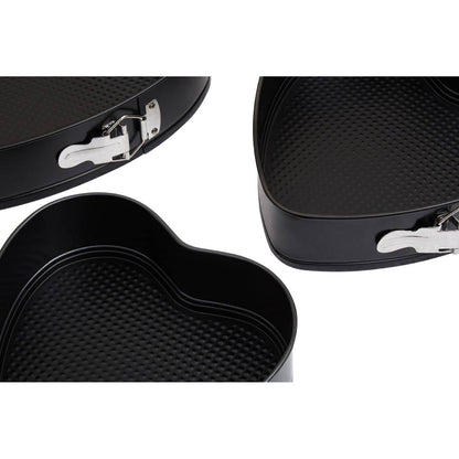 From Scratch Set Of Three Heart Shaped Springform Cake Tins