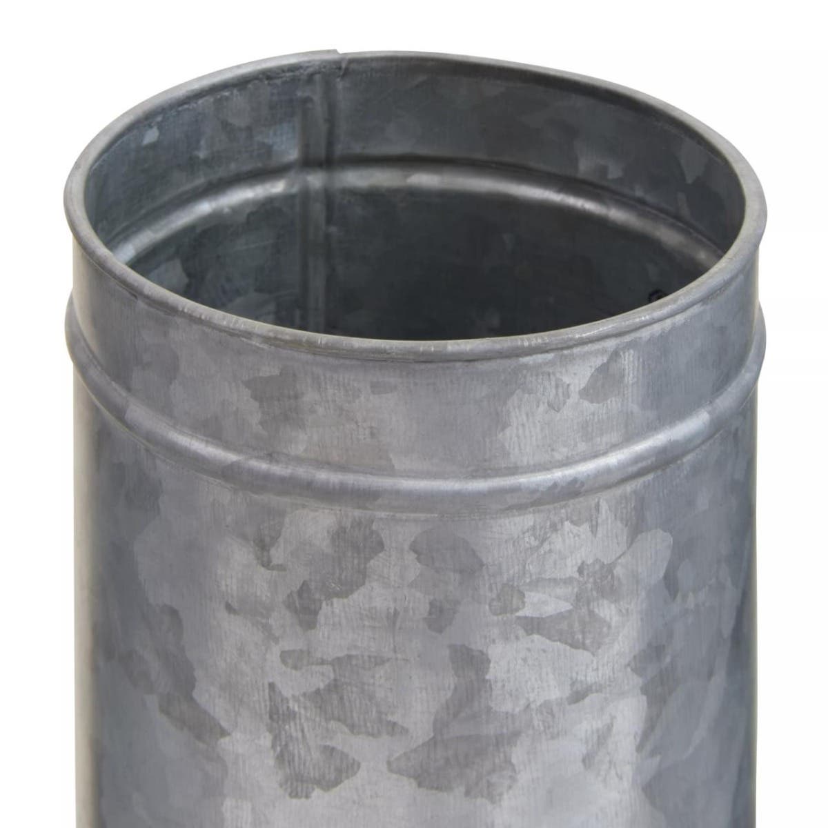 Drummond Set Of Three Galvanised Steel Canisters