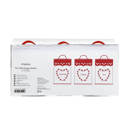 Anglaise Tea Coffee and Sugar Canister Set