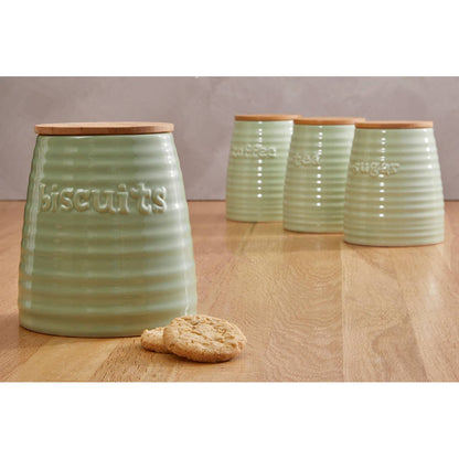 Winnie Green Dolomite Biscuit Canister