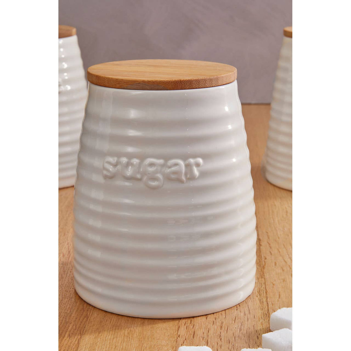Winnie Cream Dolomite Sugar Canister