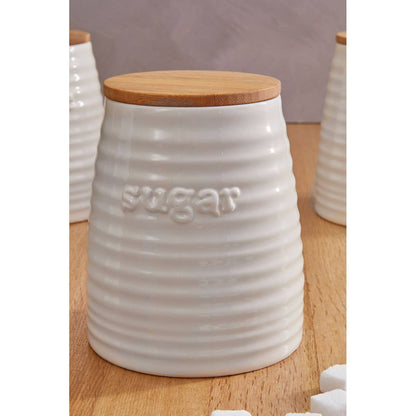 Winnie Cream Dolomite Sugar Canister