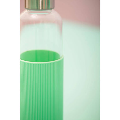 Mimo Glass Bottle With Mint Silicone Sleeve
