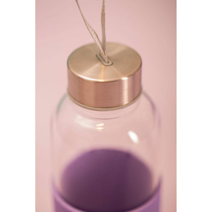 Mimo Glass Bottle With Purple Silicone Sleeve