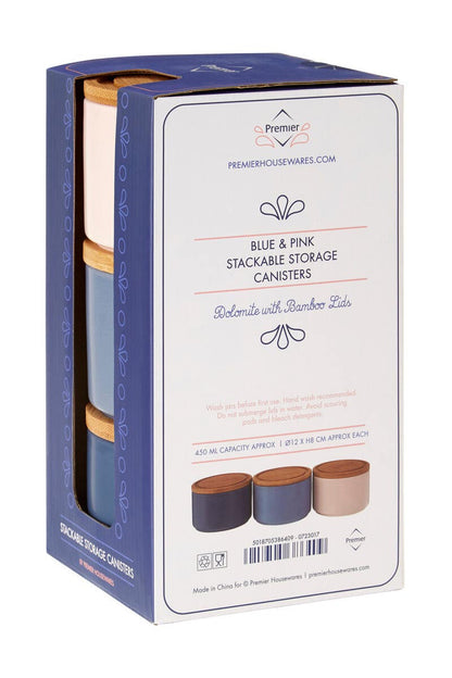 Fenwick Set of 3 Stacking Canisters